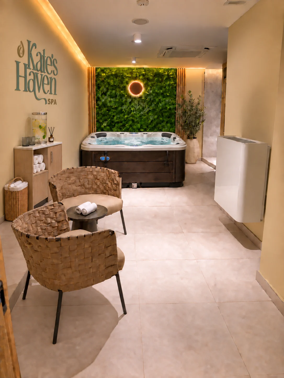 Private wellness Jacuzzi at Kate's Haven Spa